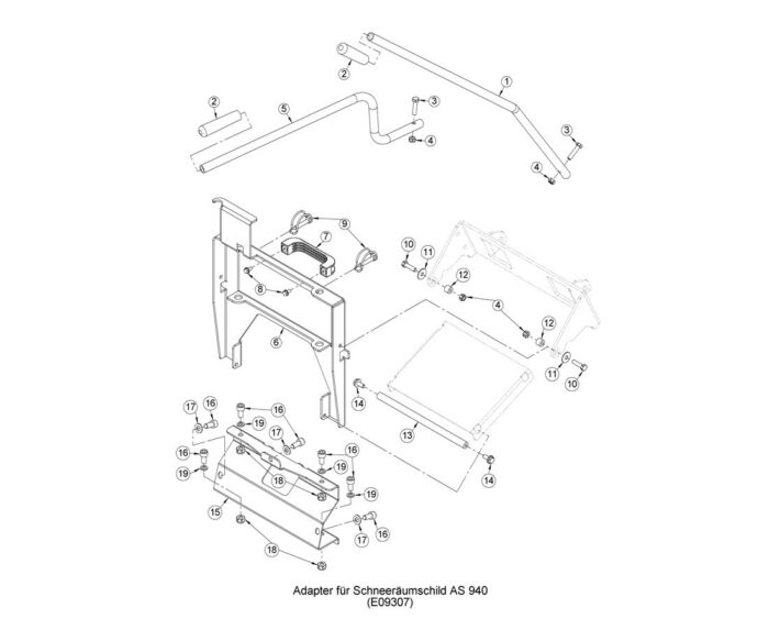 AS ADAPTER ZU SCHNEERÄUMSCHILD ZU AS 940 - Image 1