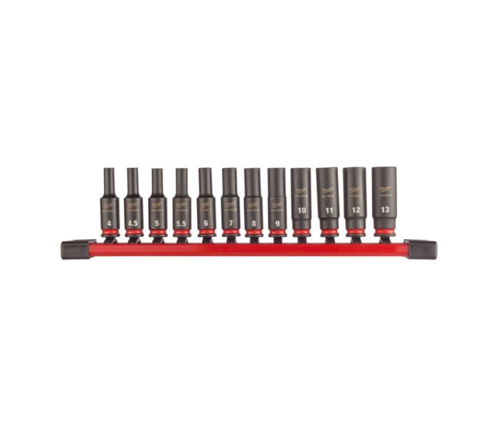 12-teliges Set auf Schiene SHOCKWAVE Schlagnuss 1/4" lang Set - Image 1