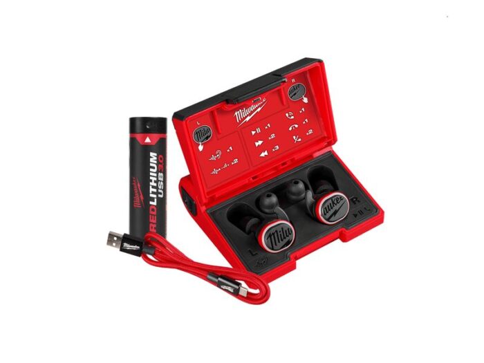 MILWAUKEE USB Bluetooth Kopfhörer inkl. L4B3 RED LITHIUM Akku u. Ladekabel L4RLEPB-301 - immagine 1