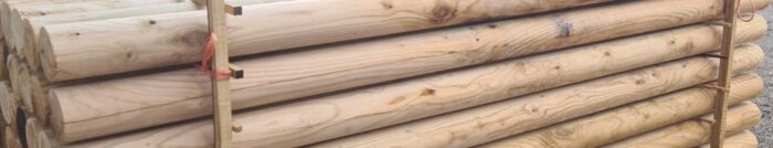 Gedrechselte Kastanienstange Durchmesser 10 cm – Bild 3